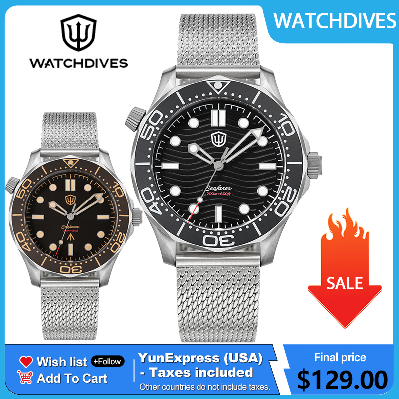 Jewelry Watches Vintage - Watchdives 42mm Titanium Dive Watch NTTD