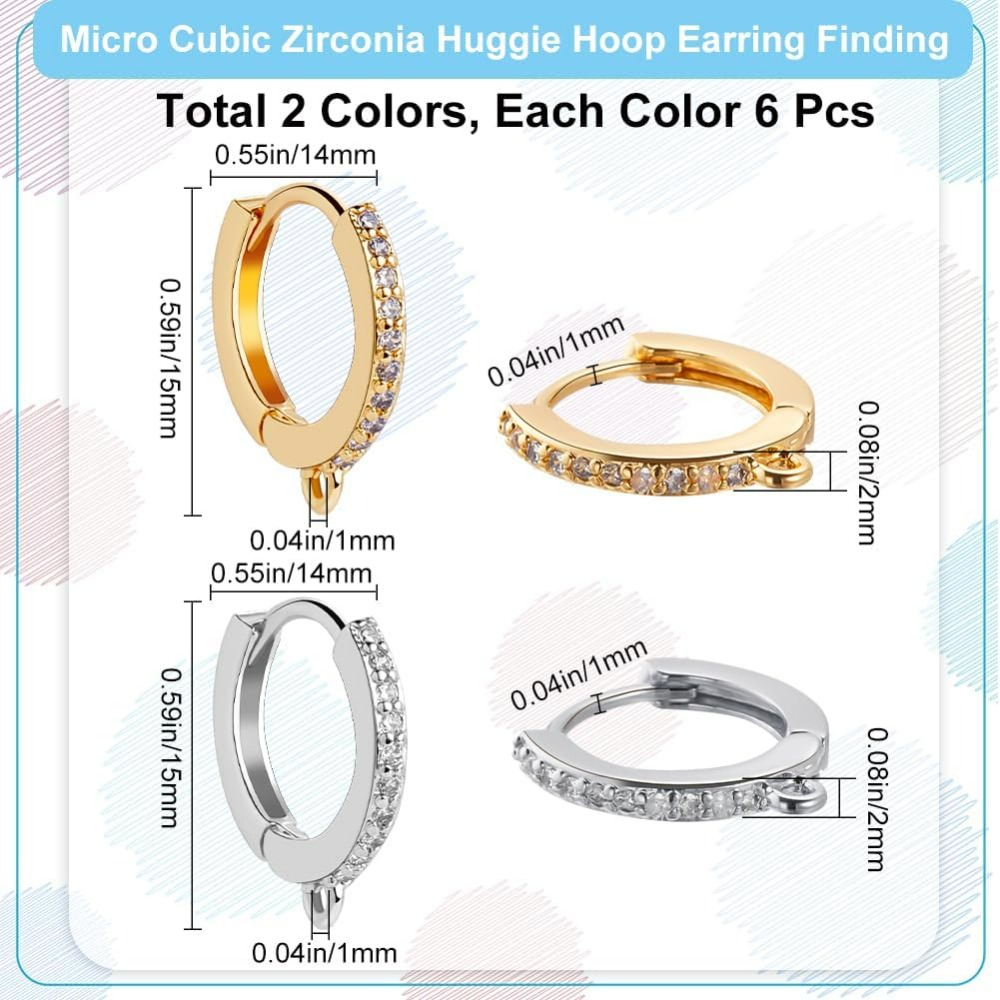 1 Box 12Pcs Round Leverback Ho - Hoop Earrings 评论和价格