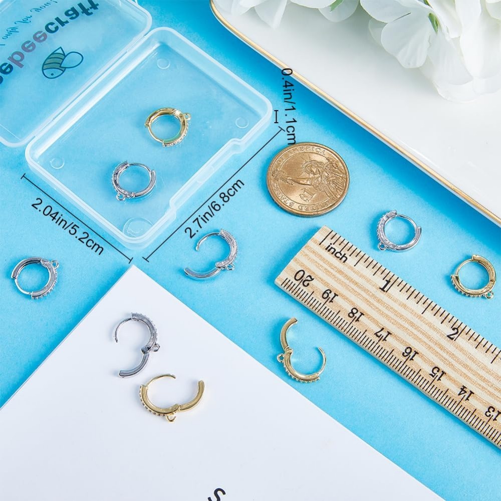1 Box 12Pcs Round Leverback Ho - Hoop Earrings 评论和价格
