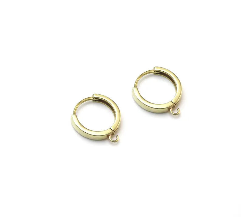 10pcs Brass Ear Hoops, Leverba - Hoop Earrings 评论和价格