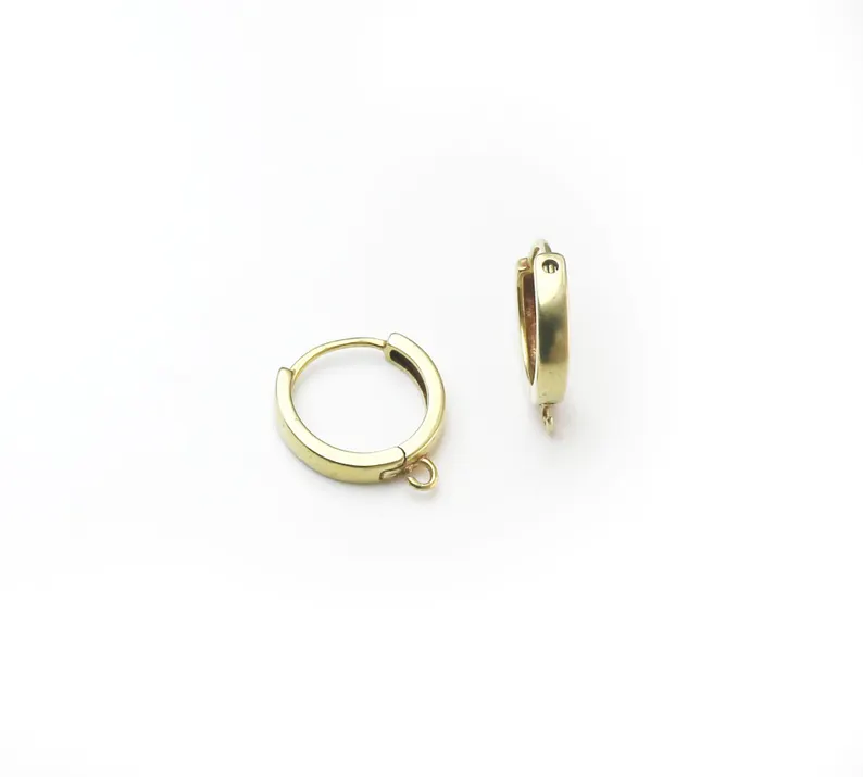 10pcs Brass Ear Hoops, Leverba - Hoop Earrings 评论和价格