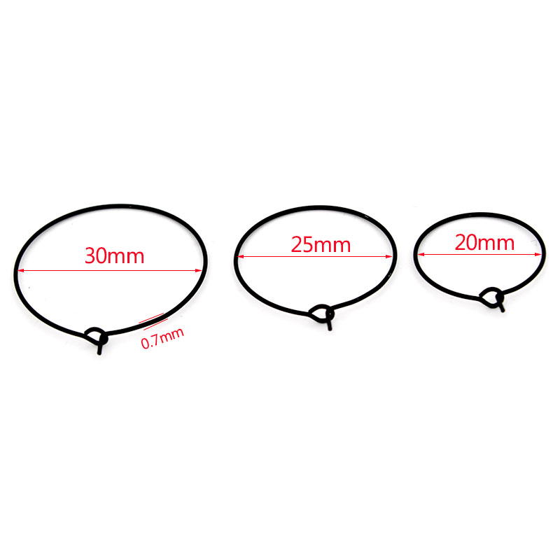 20Pcs 20mm 25mm 30mm Stainless - Hoop Earrings 评论和价格
