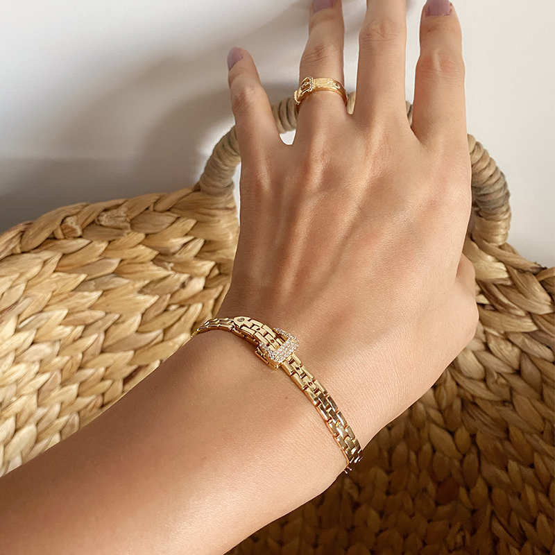 Brass With 18K Gold Watch Band - Fine Jewelry Watches Women 评论和价格