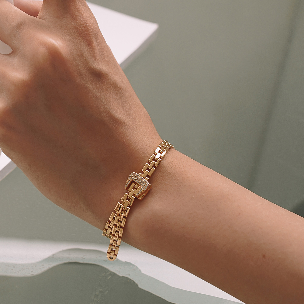 Brass With 18K Gold Watch Band - Fine Jewelry Watches Women 评论和价格