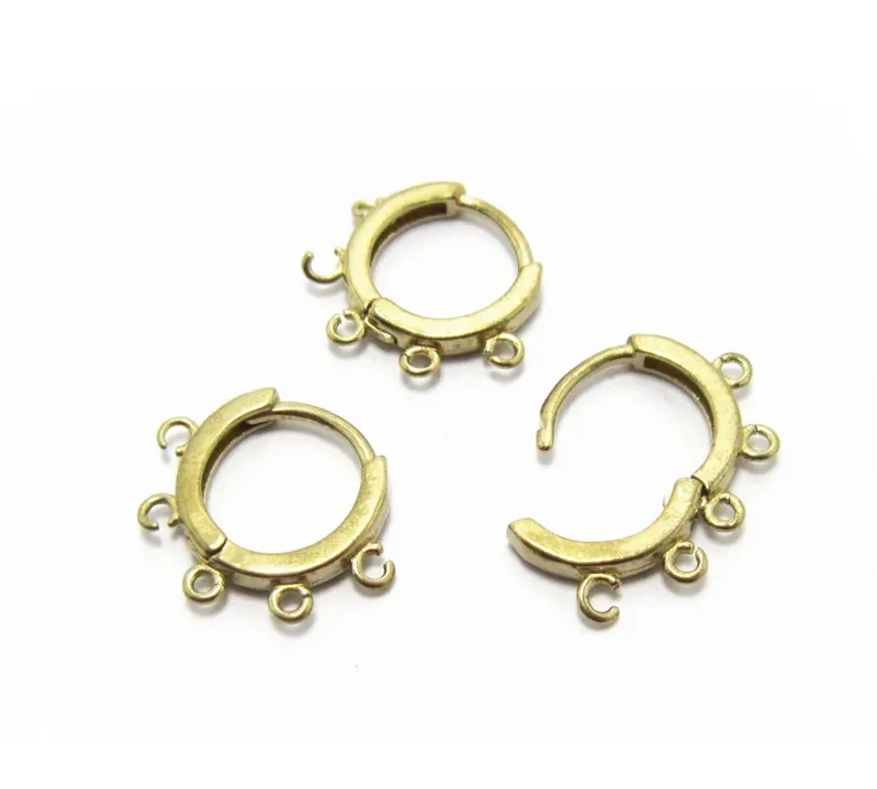 10pcs Brass Ear Hoops, Leverba - Hoop Earrings 评论和价格