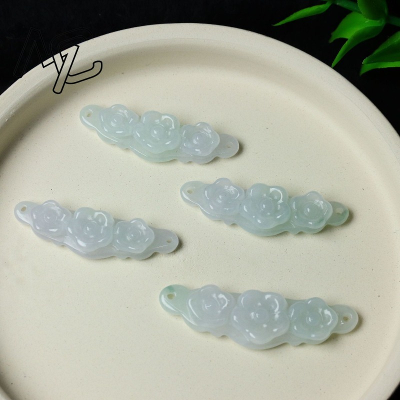 1pc Natural Jadeite Emerald Fl - Jewelry & Watches Spółka Z Ograniczoną Odpowiedzialnością Sp Z Oo 评论和价格