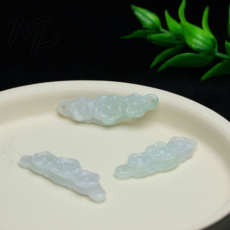 1pc Natural Jadeite Emerald Fl - Jewelry & Watches Spółka Z Ograniczoną Odpowiedzialnością Sp Z Oo 评论和价格
