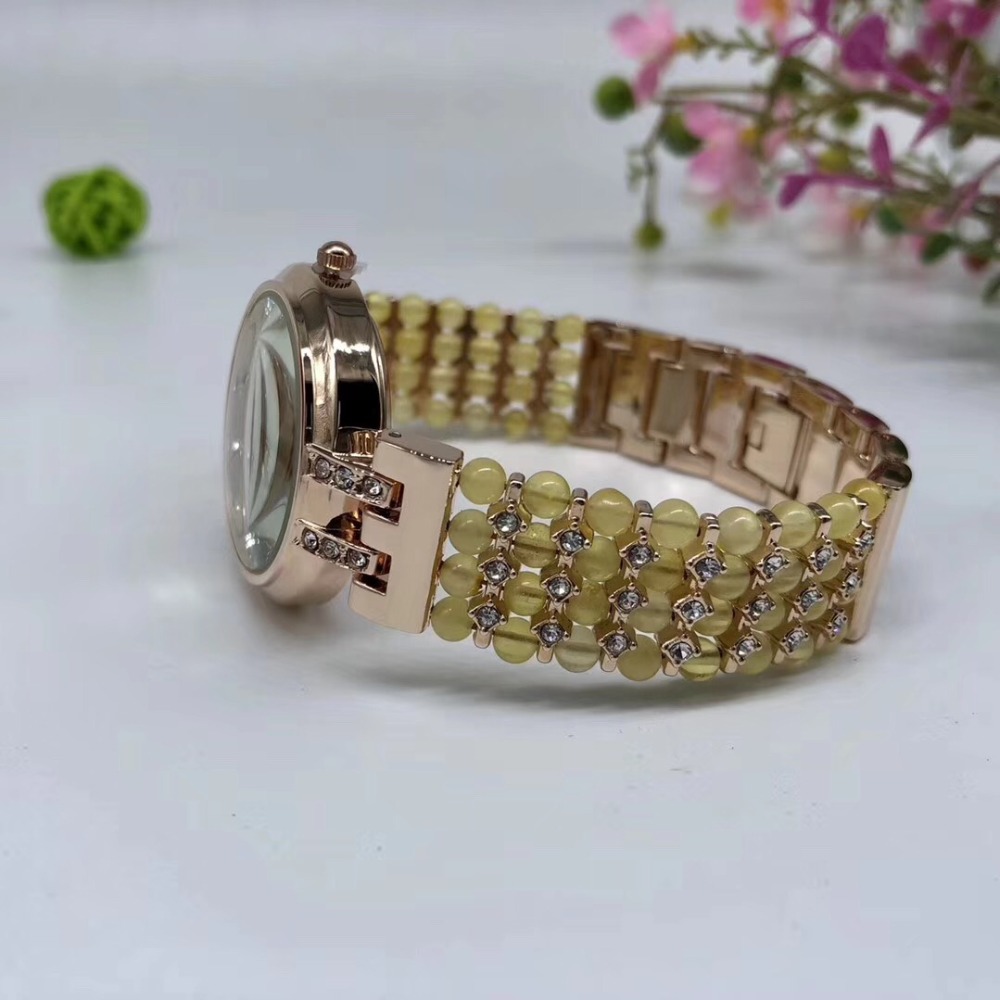 Natural Amber Stone Beads Brac - Fine Jewelry Watches Women 评论和价格