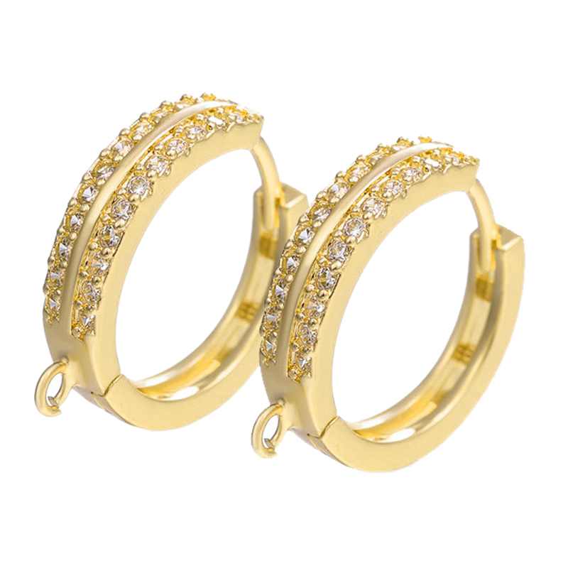 Juya 2 4Pcs/Lot DIY 18K Gold P - Hoop Earrings 评论和价格