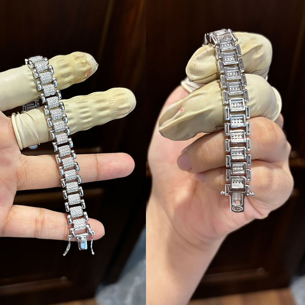 TEMGF Full Moissanite Bracelet - Fine Jewelry Watches Women 评论和价格
