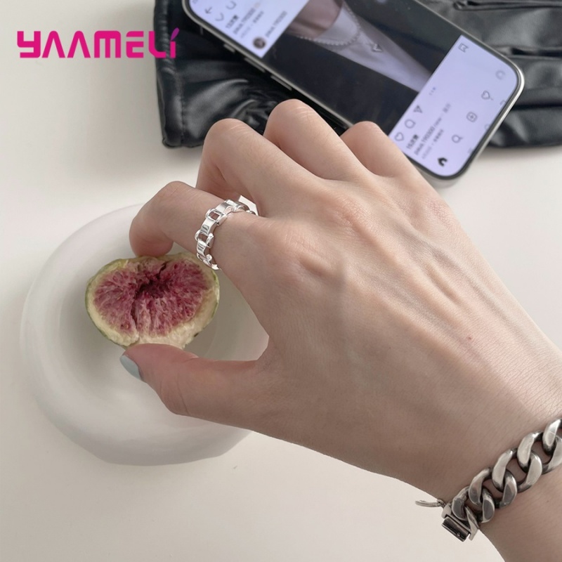 925 Silver  Watch Chain Rings  - Fine Jewelry Watches Women 评论和价格