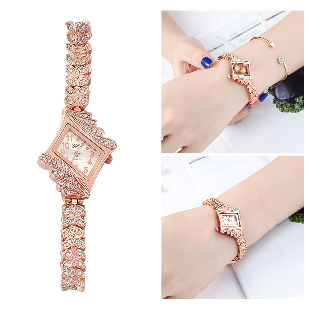 Unique Rhombus Inlaid Diamond  - Unique Jewelry Watches 评论和价格