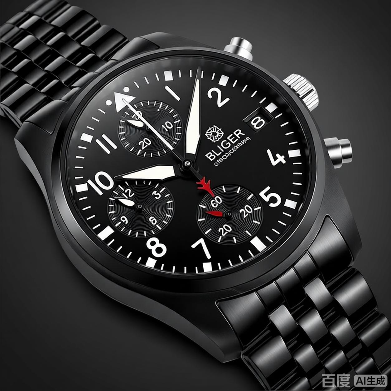 BLIGER Full Black Brushed 38mm - Jewelry And Watches 评论和价格