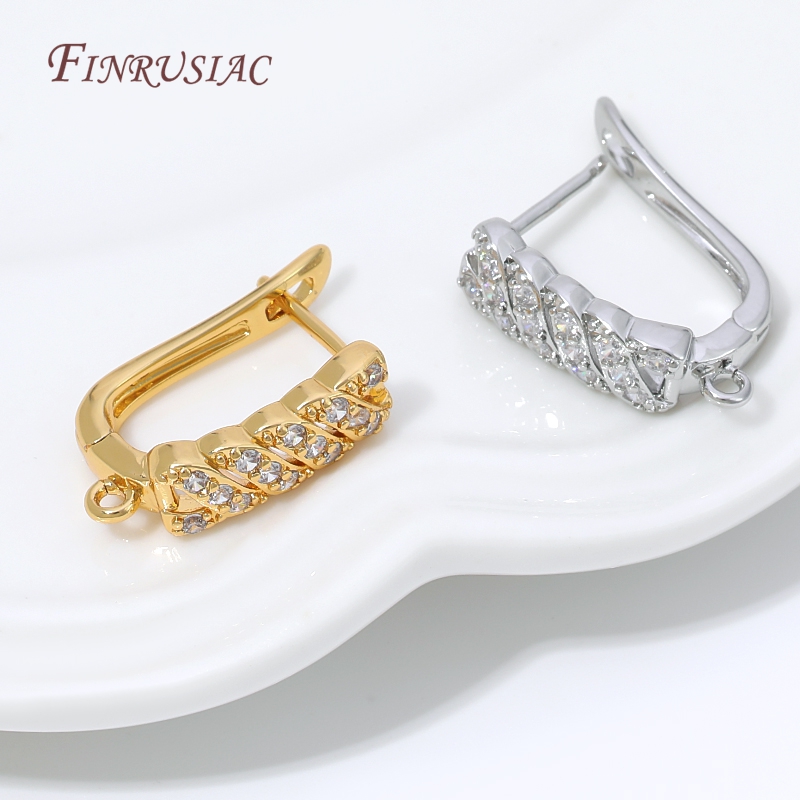 18K Gold Plated Cubic Zirconia - Hoop Earrings 评论和价格