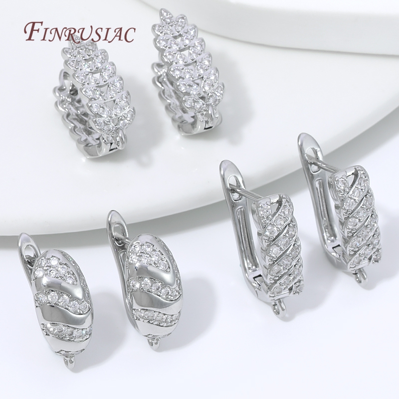 18K Gold Plated Cubic Zirconia - Hoop Earrings 评论和价格