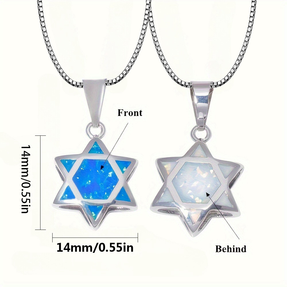 Star of David Opal Pendant Nec - Jewelry & Watches Spółka Z Ograniczoną Odpowiedzialnością Sp Z Oo 评论和价格