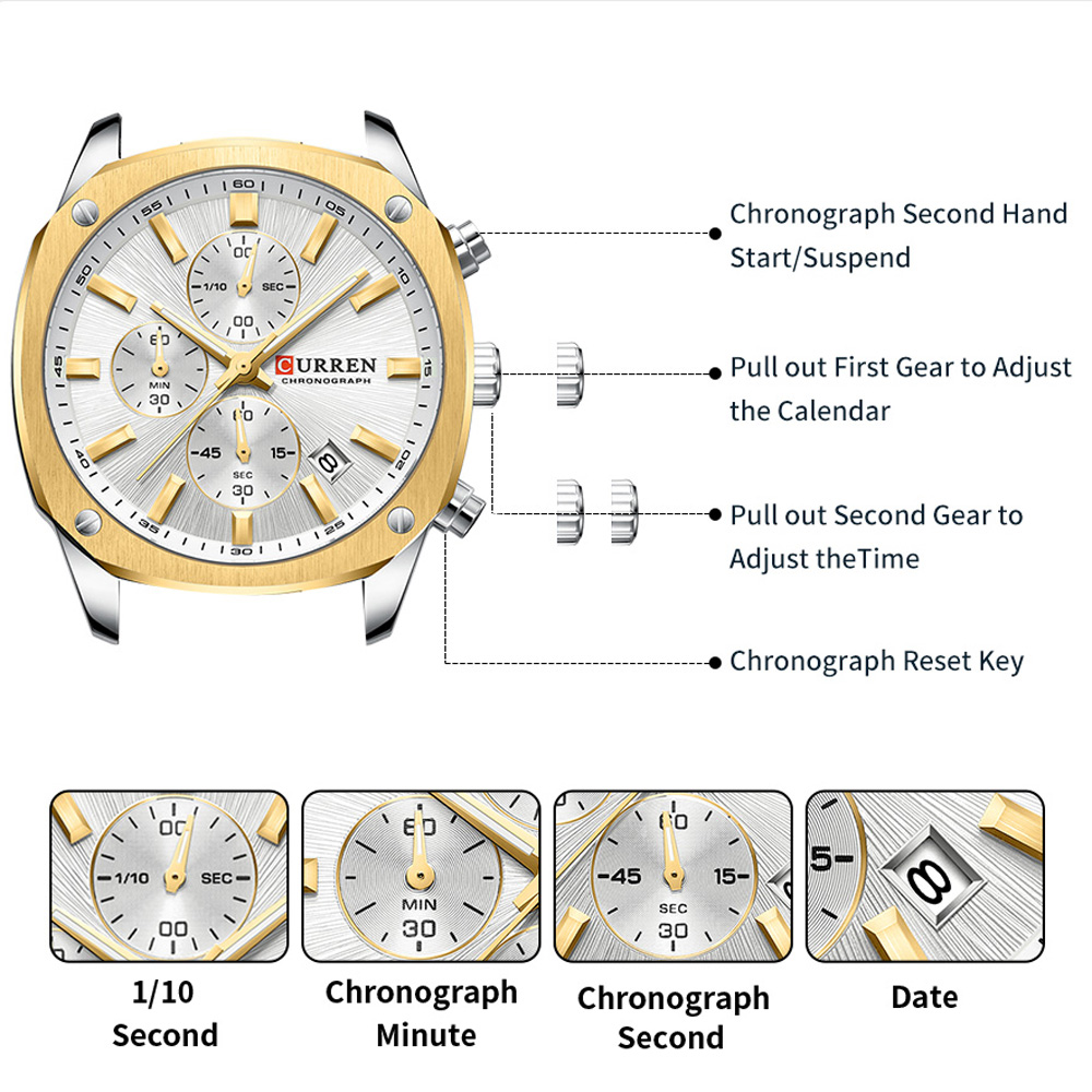 CURREN Modern Men's 42mm Sport - Jewelry And Watches 评论和价格