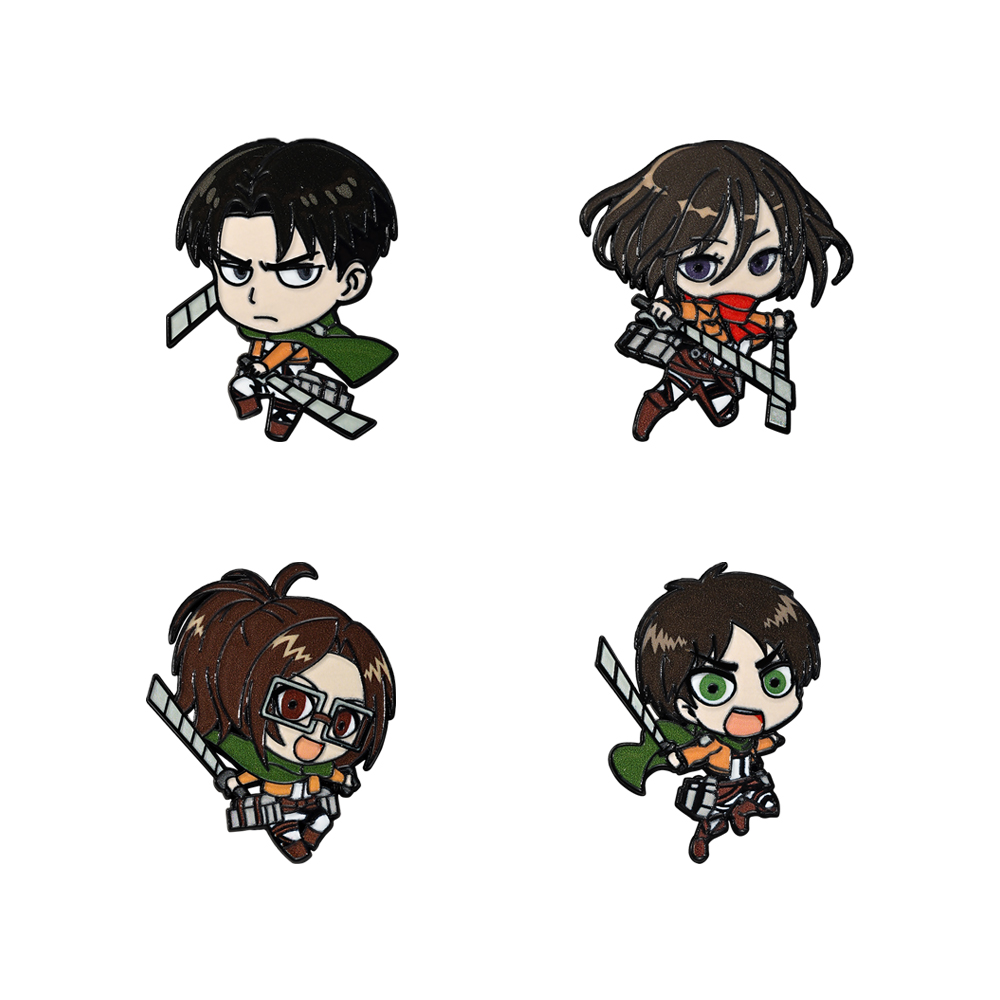 4pcs Survey Corps Enamel Pin S - Levi Jewelry & Watches Inc 评论和价格